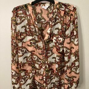 Candies Button Down Shirt Sz L
